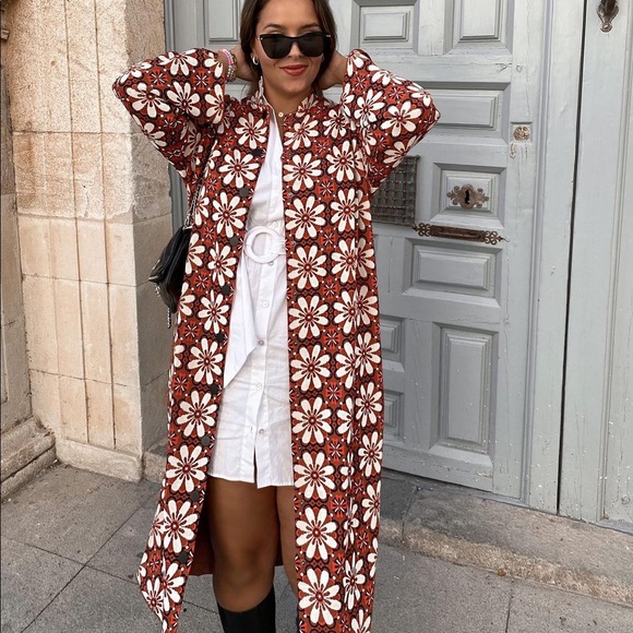 NWT Zara long jacquard knit coat special edition - Picture 4 of 17